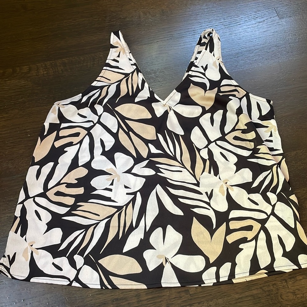 Old Navy tropical print cami tank size M medium